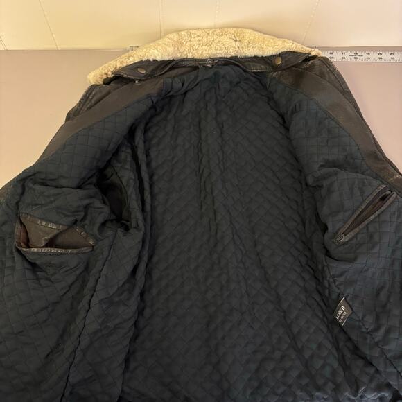 Vintage Echtes Leder Leather Aviator Bomber Jacket Size Small 80’s B-15 Brown - Picture 10 of 12